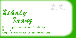 mihaly kranz business card